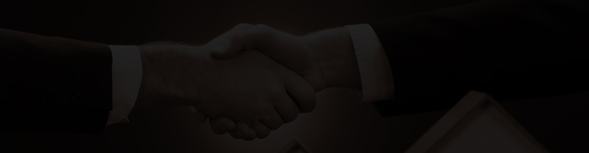 Professional business partnership handshake